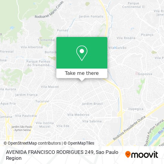 Mapa AVENIDA FRANCISCO RODRIGUES 249