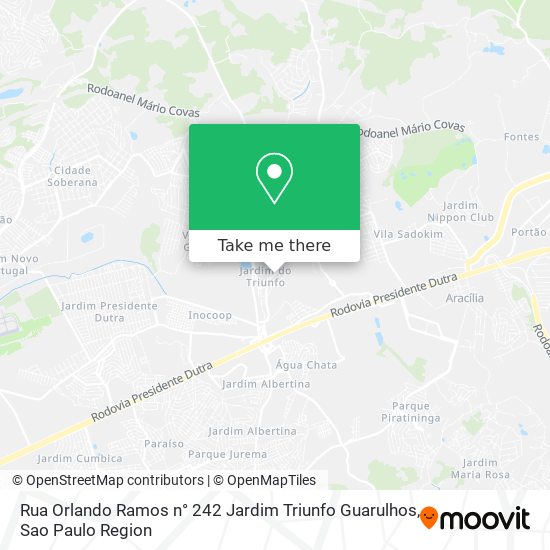 Rua Orlando Ramos  n° 242 Jardim Triunfo   Guarulhos map