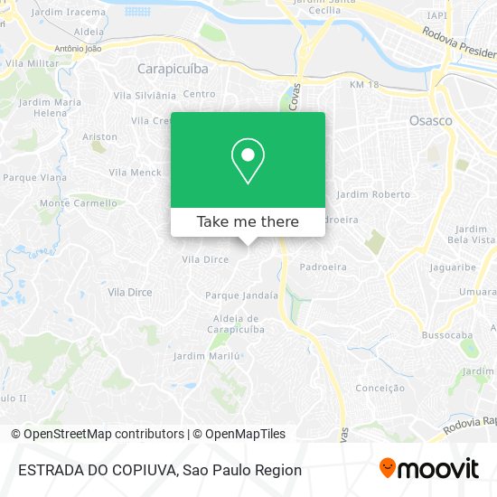 ESTRADA  DO COPIUVA map