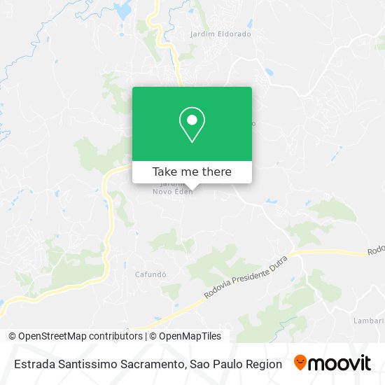 Estrada Santissimo Sacramento map
