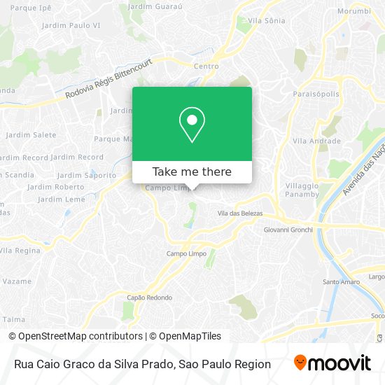 Mapa Rua Caio Graco da Silva Prado