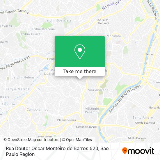 Rua Doutor Oscar Monteiro de Barros 620 map