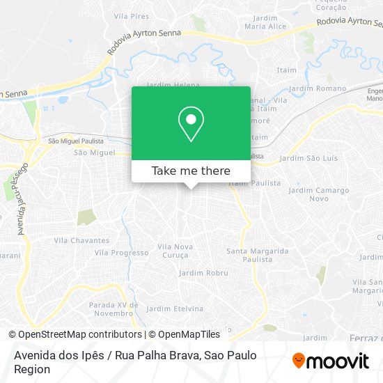 Mapa Avenida dos Ipês / Rua Palha Brava