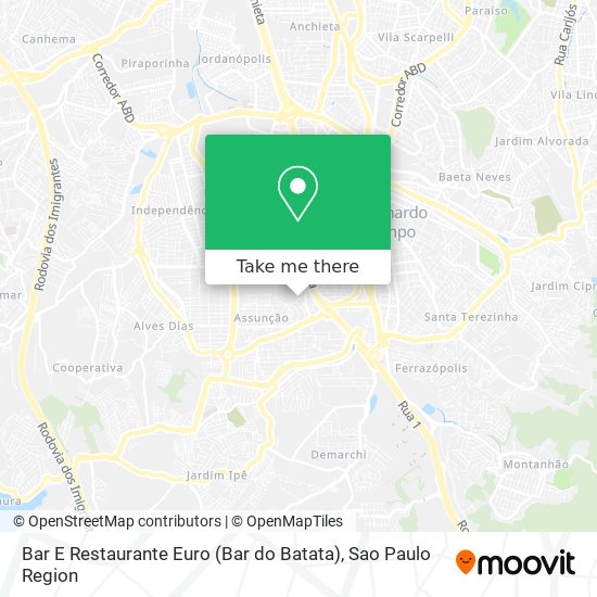 Mapa Bar E Restaurante Euro (Bar do Batata)