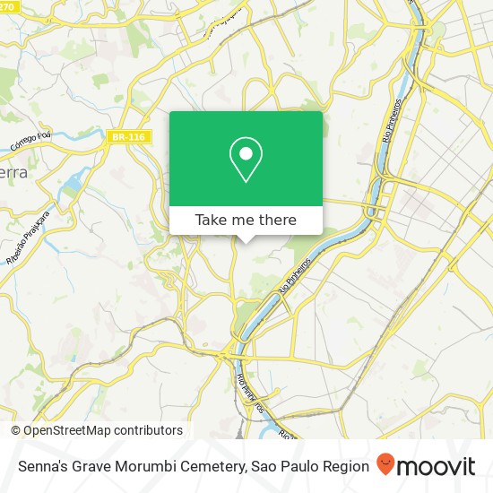 Senna's Grave Morumbi Cemetery map