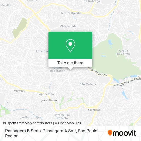 Passagem B Smt / Passagem A Smt map