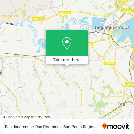 Mapa Rua Jacareana / Rua Piramiuna