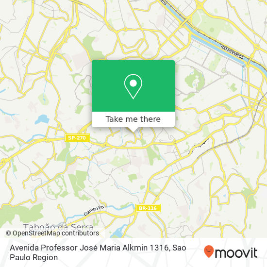 Avenida Professor José Maria Alkmin 1316 map