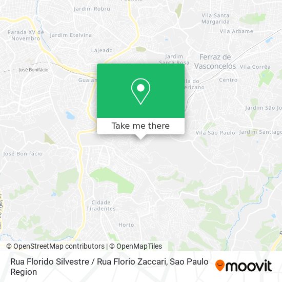 Mapa Rua Florido Silvestre / Rua Florio Zaccari