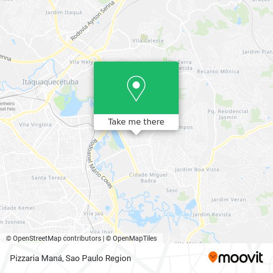 Pizzaria Maná map