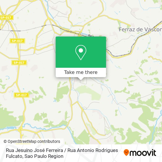 Mapa Rua Jesuíno José Ferreira / Rua Antonio Rodrigues Fulcato