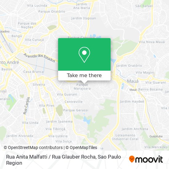 Mapa Rua Anita Malfatti / Rua Glauber Rocha