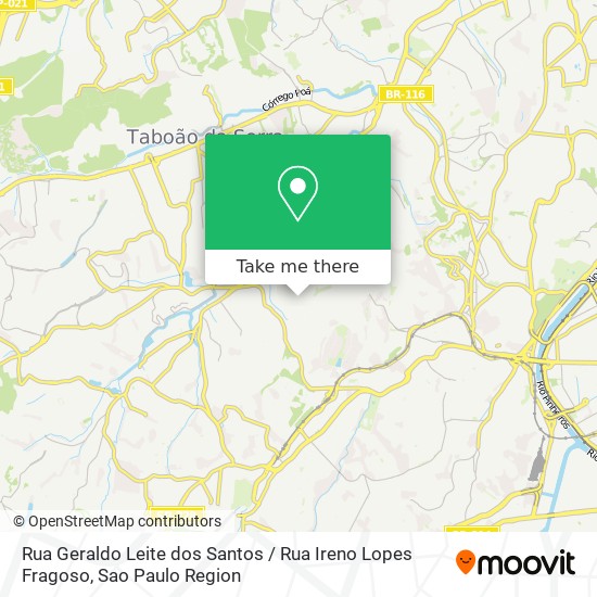 Mapa Rua Geraldo Leite dos Santos / Rua Ireno Lopes Fragoso
