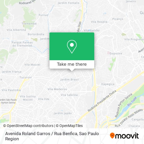 Avenida Roland Garros / Rua Benfica map