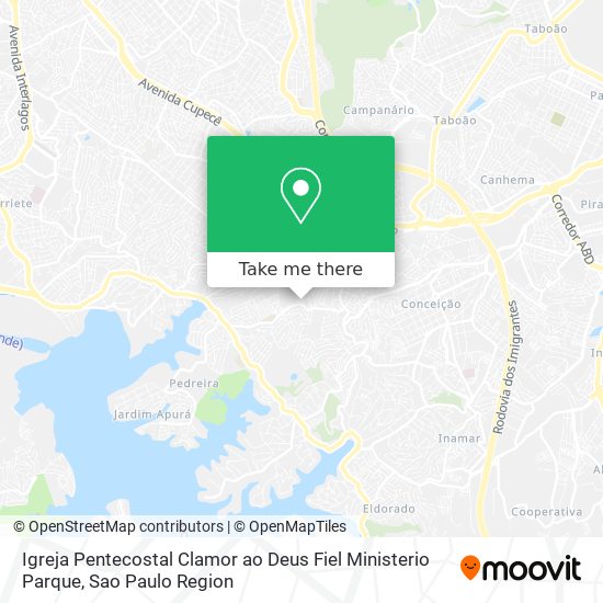 Mapa Igreja Pentecostal Clamor ao Deus Fiel Ministerio Parque