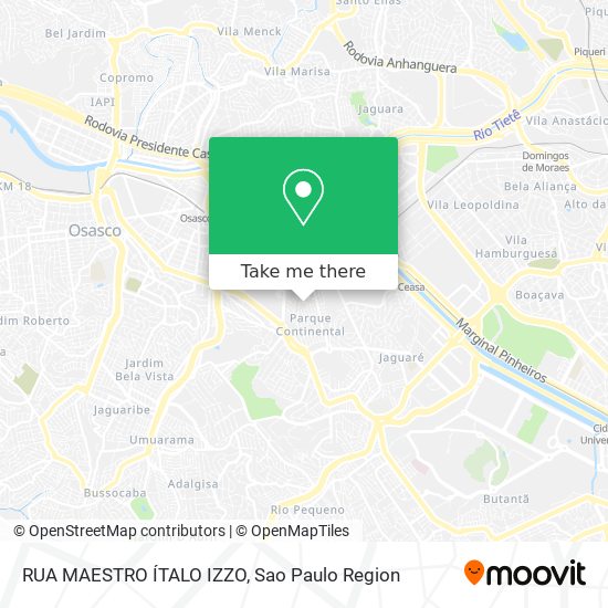 RUA MAESTRO ÍTALO IZZO map