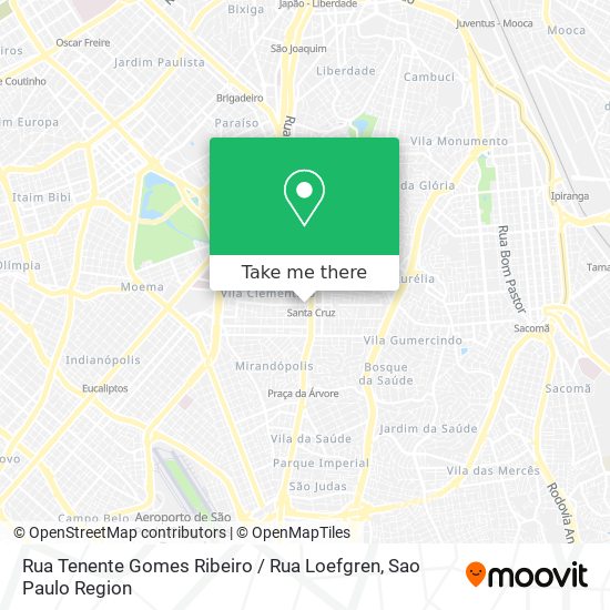 Mapa Rua Tenente Gomes Ribeiro / Rua Loefgren