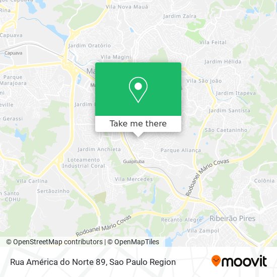Rua América do Norte 89 map