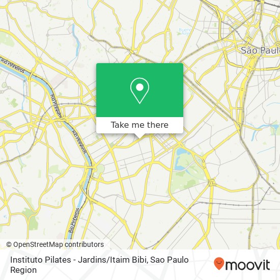 Mapa Instituto Pilates - Jardins / Itaim Bibi