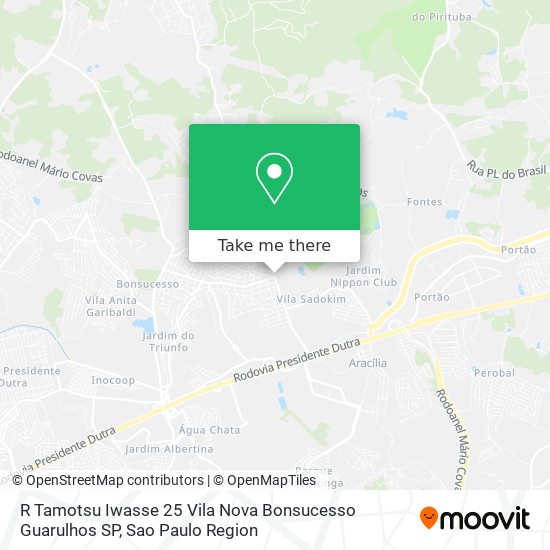 R  Tamotsu Iwasse  25   Vila Nova Bonsucesso  Guarulhos SP map