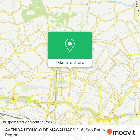 Mapa AVENIDA LEÔNCIO DE MAGALHÃES 216