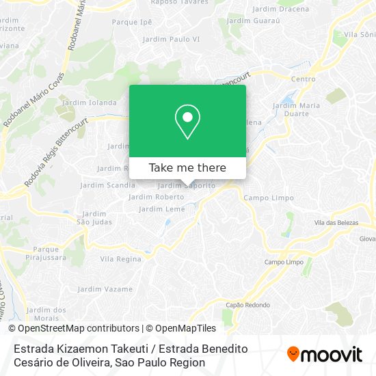 Estrada Kizaemon Takeuti / Estrada Benedito Cesário de Oliveira map