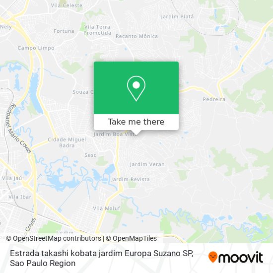 Mapa Estrada takashi kobata   jardim Europa   Suzano SP