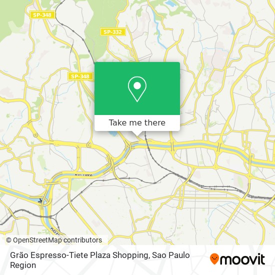 Mapa Grão Espresso-Tiete Plaza Shopping