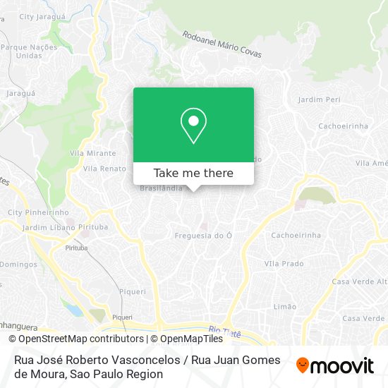Mapa Rua José Roberto Vasconcelos / Rua Juan Gomes de Moura