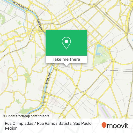 Mapa Rua Olimpíadas / Rua Ramos Batista