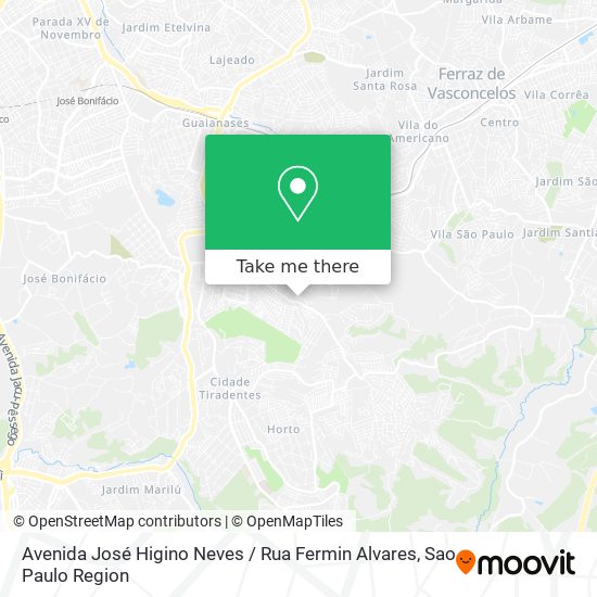 Mapa Avenida José Higino Neves / Rua Fermin Alvares