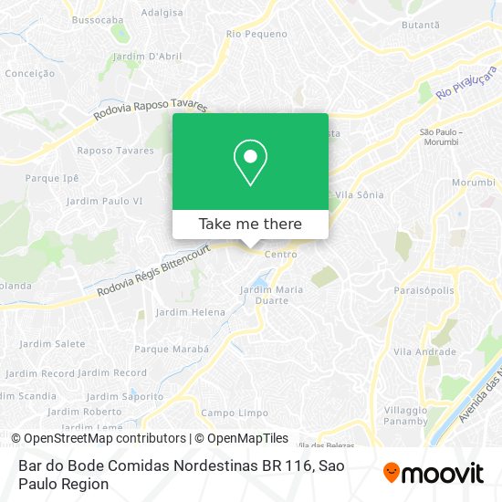 Bar do Bode Comidas Nordestinas BR 116 map