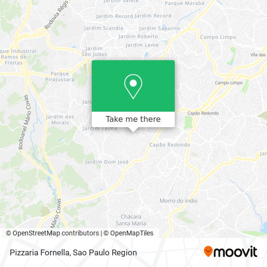 Mapa Pizzaria Fornella