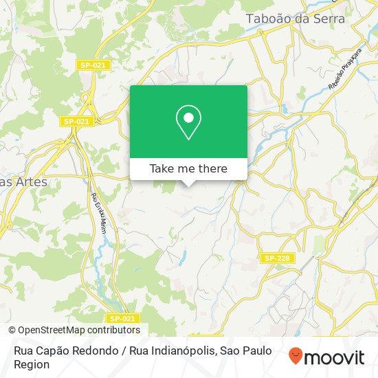 Mapa Rua Capão Redondo / Rua Indianópolis