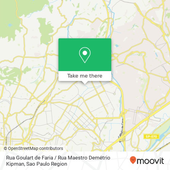 Mapa Rua Goulart de Faria / Rua Maestro Demétrio Kipman