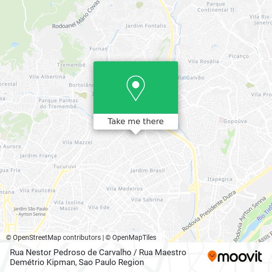 Mapa Rua Nestor Pedroso de Carvalho / Rua Maestro Demétrio Kipman