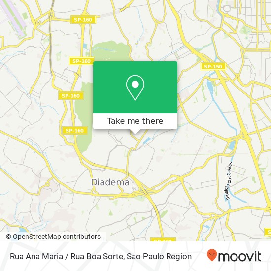 Mapa Rua Ana Maria / Rua Boa Sorte