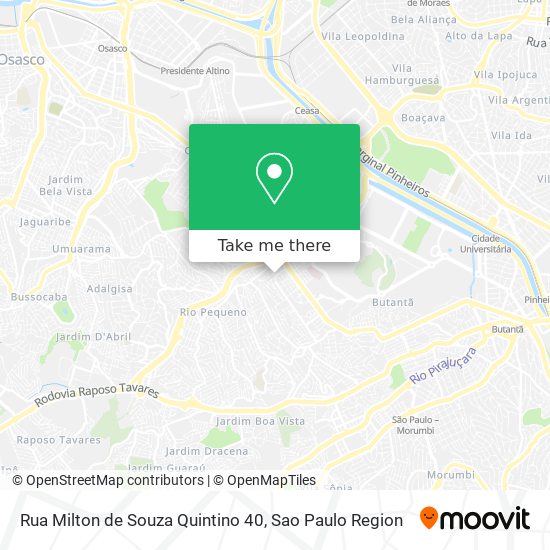 Rua Milton de Souza Quintino 40 map