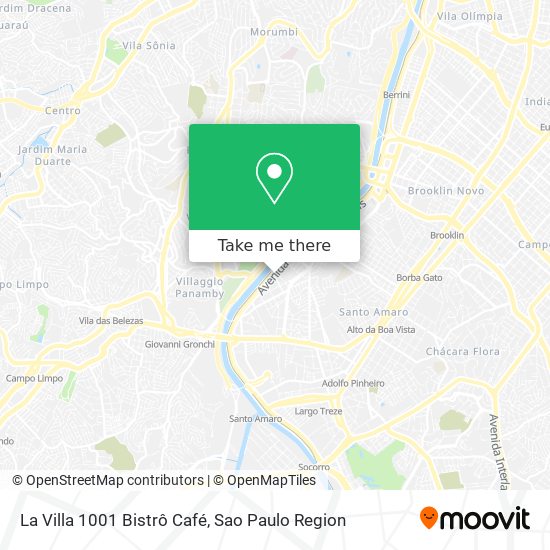 La Villa 1001 Bistrô Café map
