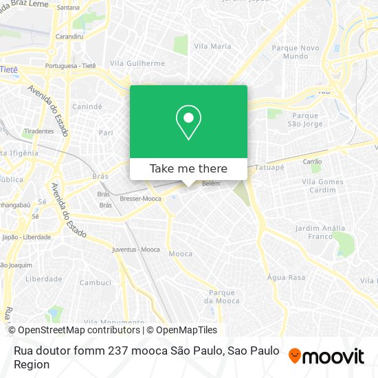 Rua doutor fomm 237   mooca   São Paulo map