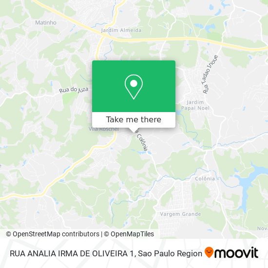 RUA ANALIA IRMA DE OLIVEIRA 1 map