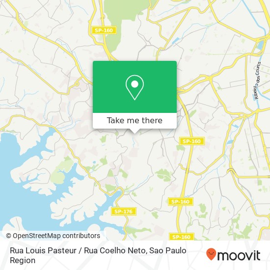 Mapa Rua Louis Pasteur / Rua Coelho Neto