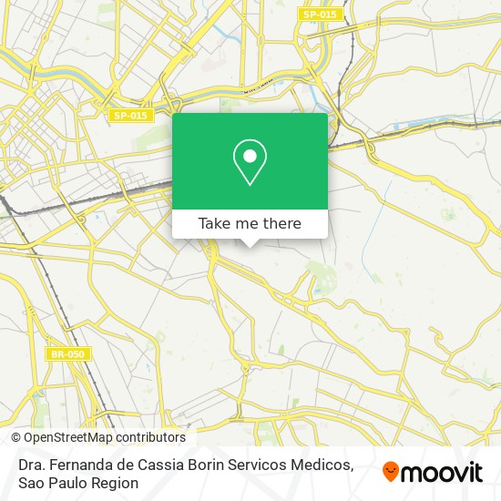 Mapa Dra. Fernanda de Cassia Borin Servicos Medicos