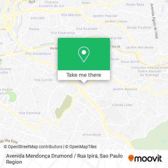 Mapa Avenida Mendonça Drumond / Rua Ipirá