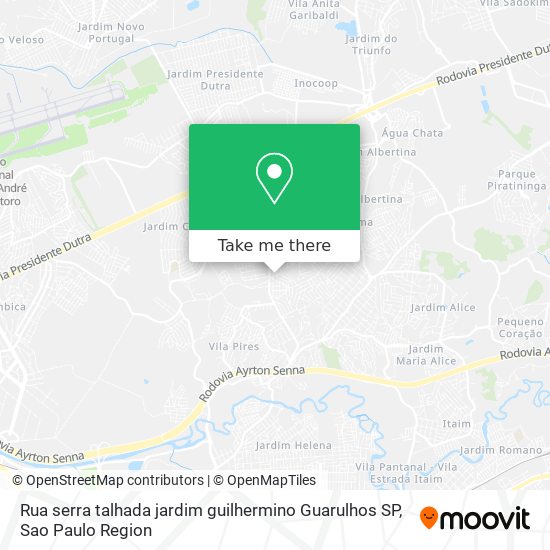 Rua serra talhada    jardim guilhermino   Guarulhos SP map