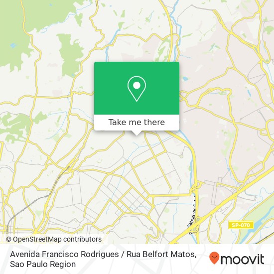 Mapa Avenida Francisco Rodrigues / Rua Belfort Matos