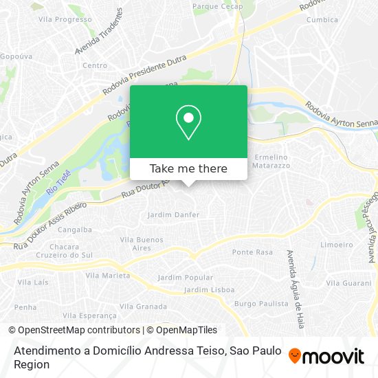 Atendimento a Domicílio Andressa Teiso map