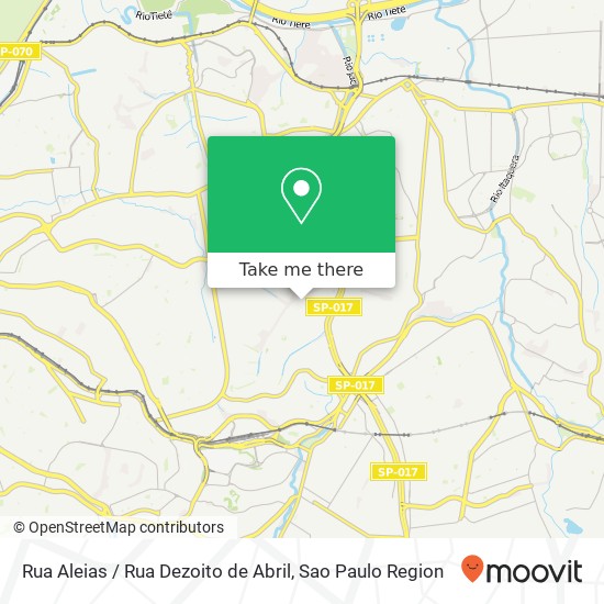 Mapa Rua Aleias / Rua Dezoito de Abril