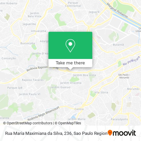 Mapa Rua Maria Maximiana da Silva, 236