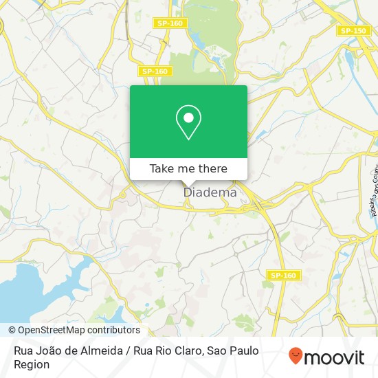 Mapa Rua João de Almeida / Rua Rio Claro